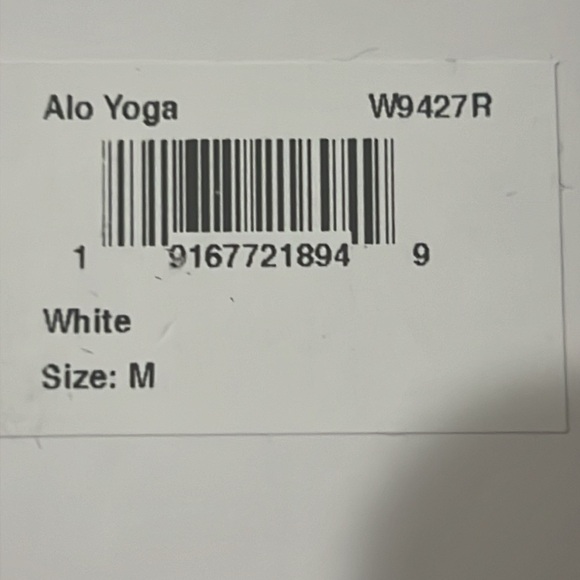 ALO BLISSFUL HENLEY BRA TOP NWT SIZE MEDIUM WHITE COLOR - Picture 5 of 6